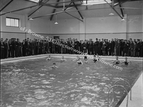 NEW SWIMMING BATH IN COLLEGE ON OPENING DAY